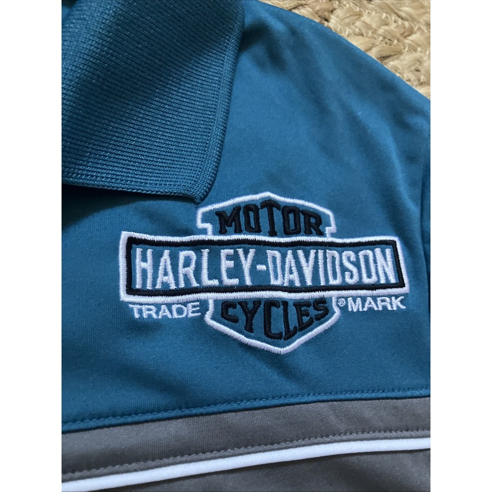 Harley Davidson Route 66 Tulsa Rally Gray Polo Men's Small Motorcycle Bike Shirt - Picture 2 of 9